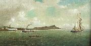 William Alexander Coulter Entrance to Honolulu Harbor Spain oil painting artist